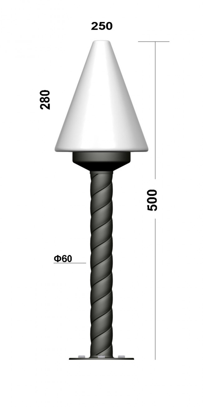 Фонарь Канделябр Лайт 0.5м KL67-4