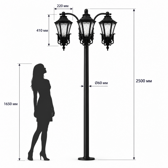 LED-фонарь пушкинский классический Монмартр 3_77_04_471_2500 LED-фонарь пушкинский классический Монмартр 3_77_04_471_2500