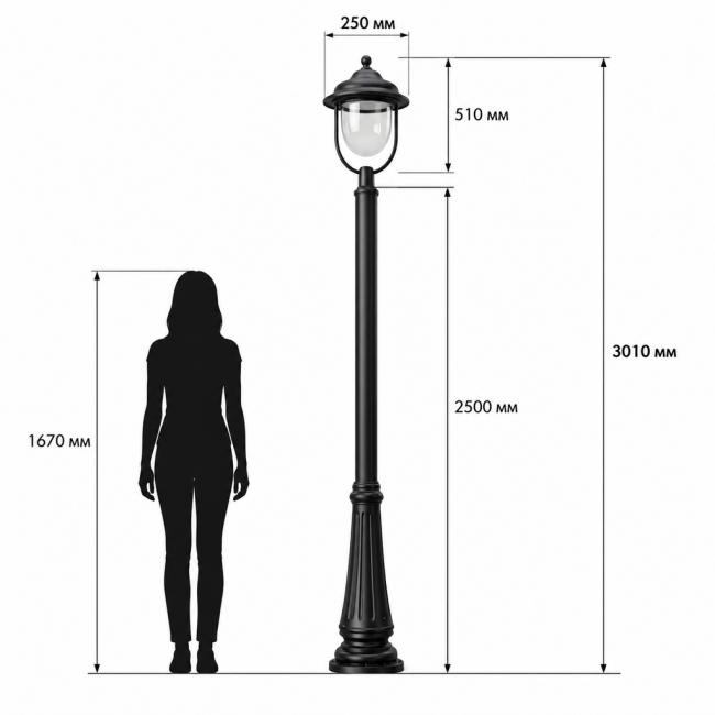 Парковый LED-фонарь Амели 1_13_890_3000