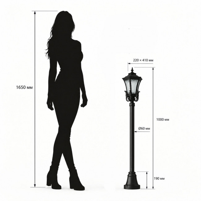 Светильник для клумб и газонов Монмартр 1_77_80_1000 Светильник для клумб и газонов Монмартр 1_77_80_1000