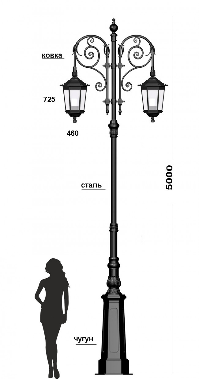 Фонарь Канделябр Лайт KL45-2