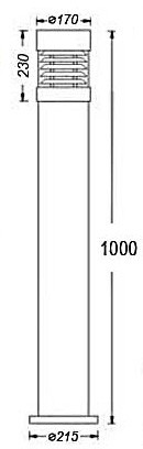 Столбик газонный Канделябр 5.9_196_354_1000