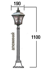 Светильник  уличный ландшафтный ВИЛЬНА_1_07_23_1100